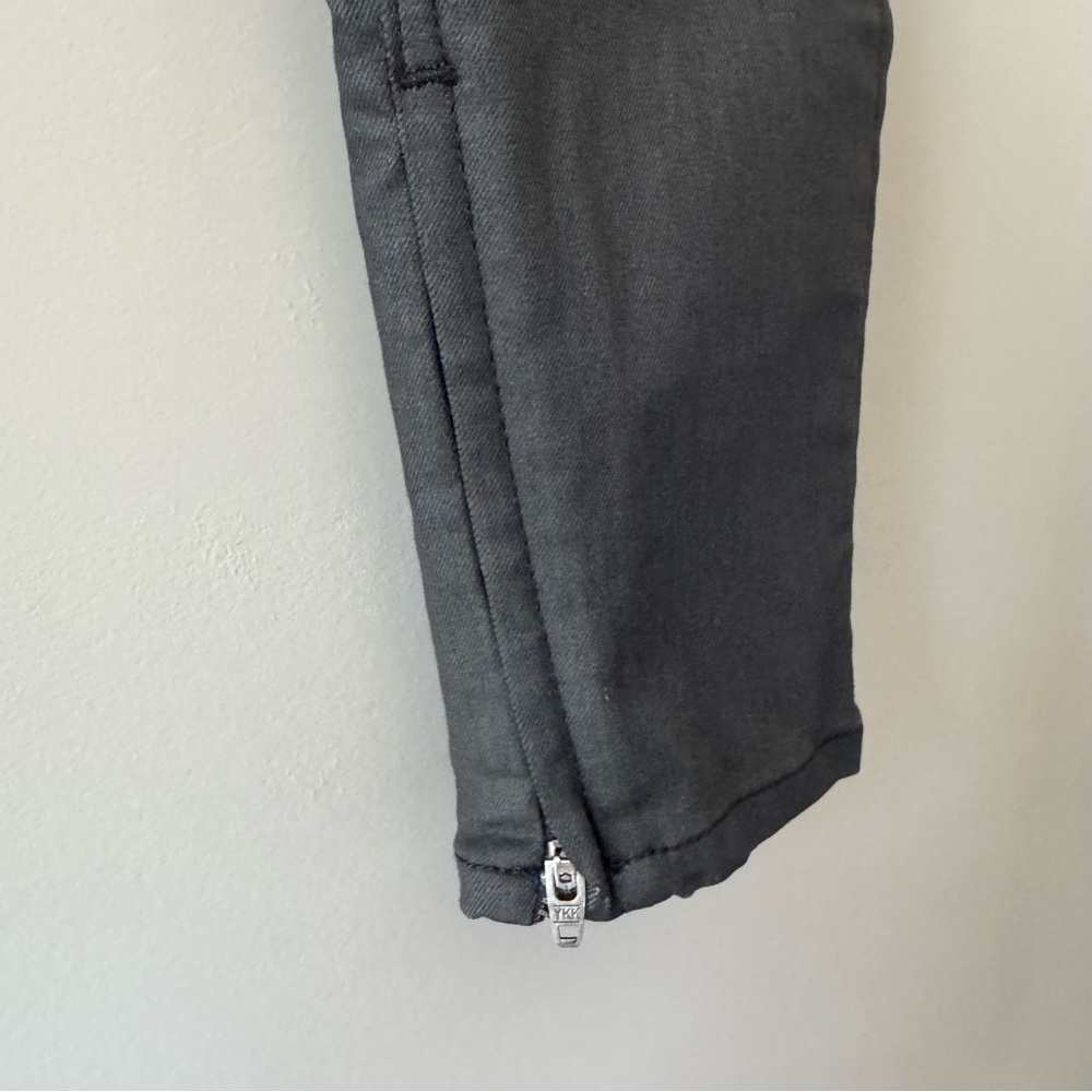 RAG & BONE ZIP ANKLE COATED SKINNY JEANS DARK GRAY ALMOST BLACK SIZE 27 - Picture 7 of 10